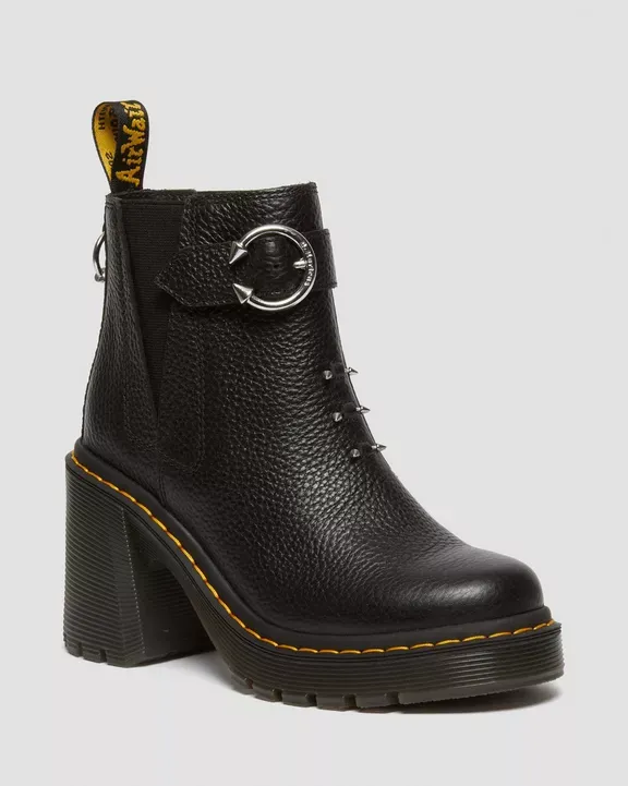 Dr. Martens Women's Spence Hardware Flared Heel Chelsea Boots