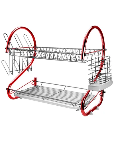 16in Two Shelf Iron Wire Dish Rack