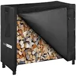 4/8ft Firewood Storage Log Rack with Waterproof Cover Heavy Duty Indoor Outdoor