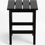 WestinTrends Outdoor Patio Adirondack Side Table, Black