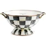 MACKENZIE CHILDS COURTLY CHECK LARGE ENAMEL COLANDER