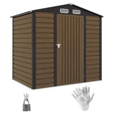 Mathis Home Outsunny 6x4 Metal Outdoor Storage Shed