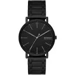 Skagen Men's Signatur Three-Hand Midnight Stainless Steel Bracelet Watch - Black