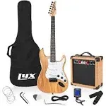 LyxPro 39" Stratocaster Electric Guitar Beginner Kit - Natural