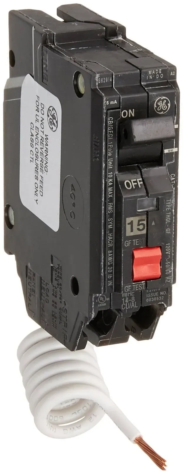 GE Ground Fault Breaker THQL1115GFTP