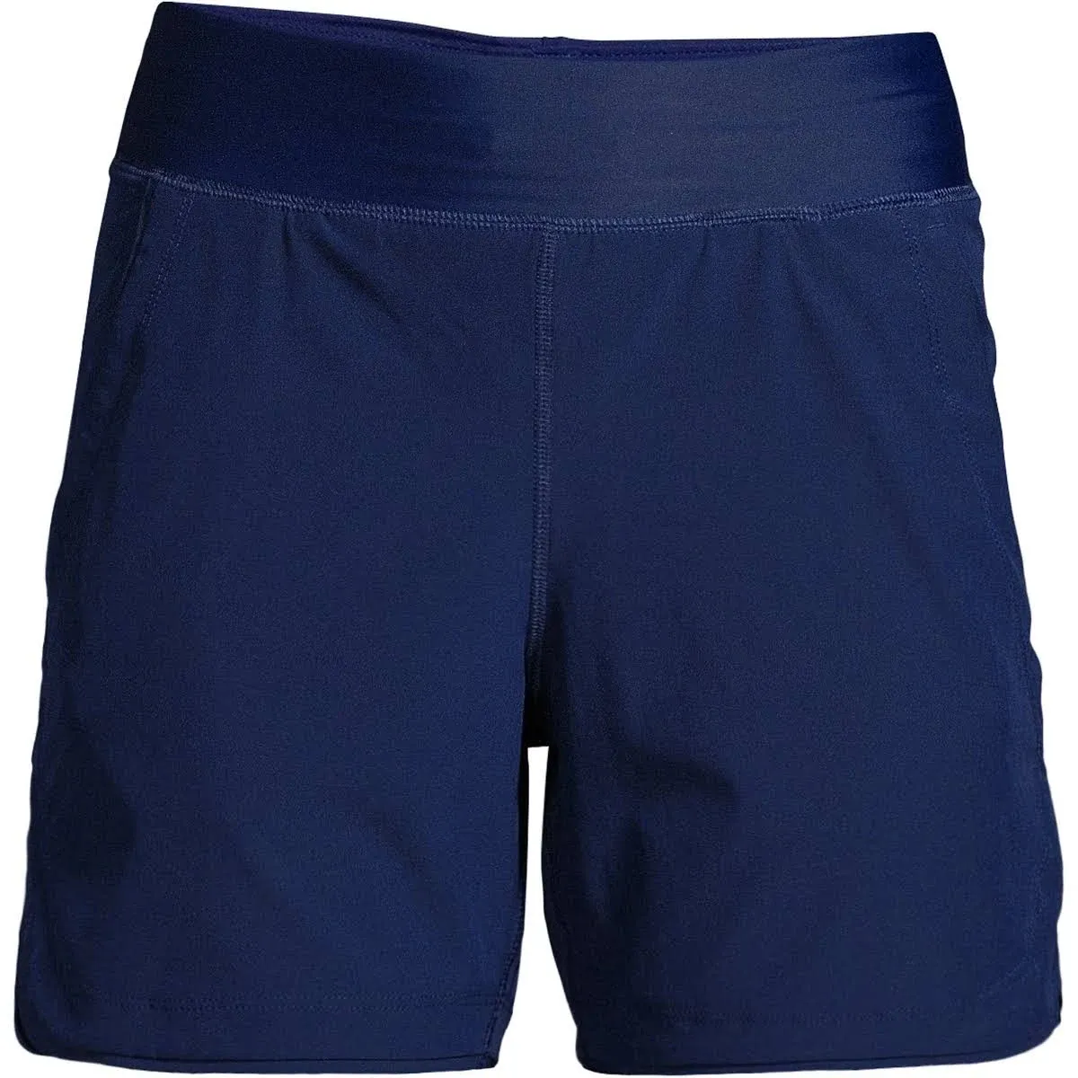 Women's Lands' End 5" Quick Dry Swim Shorts with Panty, Size: 12, Deep Sea Navy