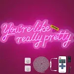 VEVOR You're Like Really Pretty Neon Sign, 27.5" x 12" Pink LED Neon Signs for W