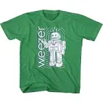 Weezer Robot Vintage Green Youth T-Shirt | Official Band Shirts