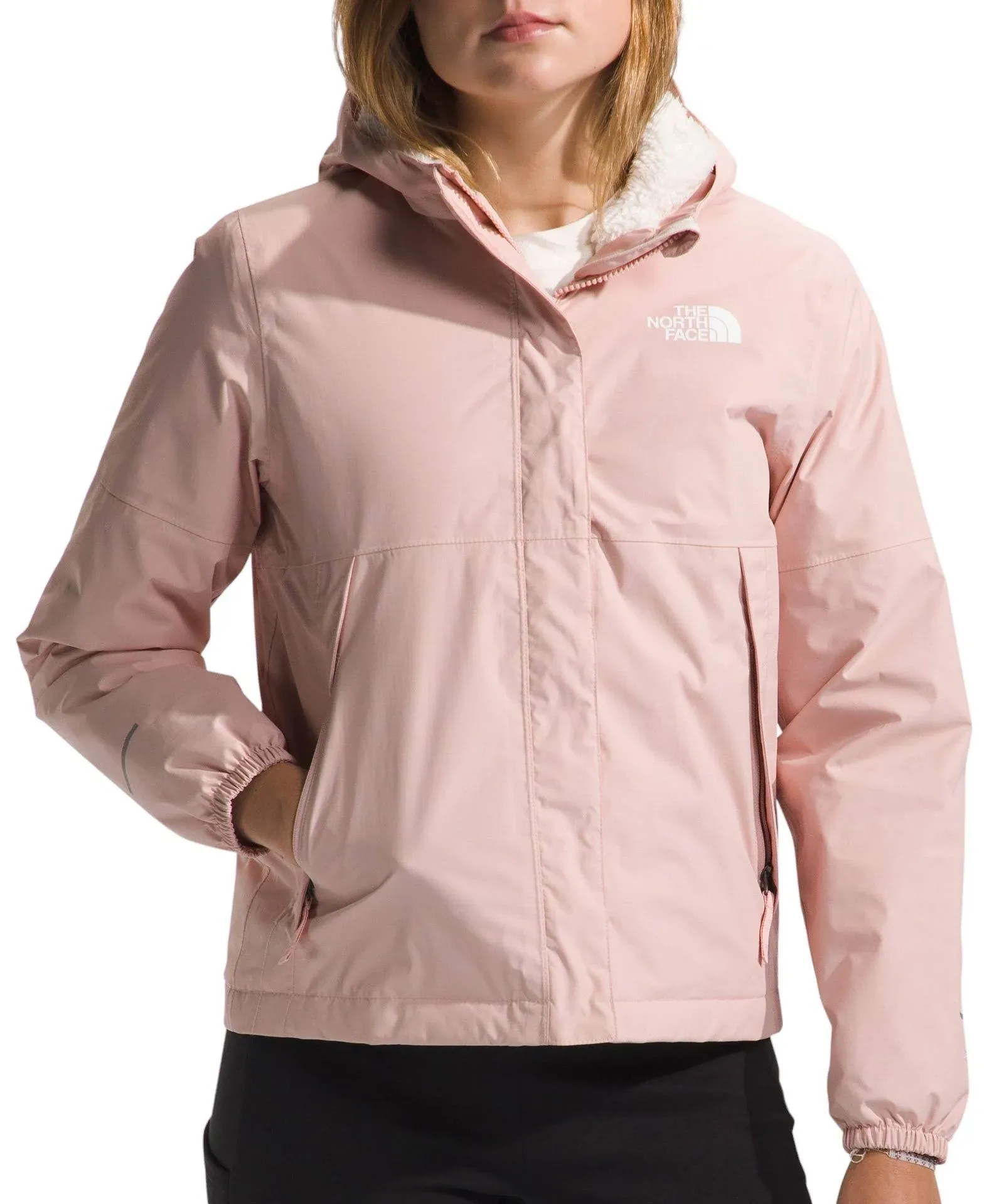 The North Face Big Girls Warm Antora Rain Jacket - Pink Moss