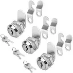 Cylinnda Cabinet Locks 3 Pack Zinc Alloy Keyed Alike Cam Lock for Tool Box RV Storage Mailbox 58