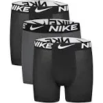 Nike Boys, Boxer Briefs, 3 Pack, Black/Gray, Youth Size Small 6-8, Dri-Fit