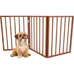 Petmaker Freestanding Wooden Pet Gate - Mahogany