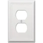 Amerelle Chelsea White Steel - 1 Duplex Wallplate