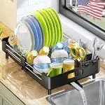 Dish Drying Rack - Expandable Dish Rack for Kitchen Counter, Large Dish Drain...