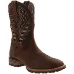 10038340 Ariat Men's VentTEK Hybrid Distressed Brown American Flag Cow