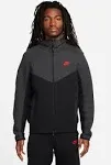 Nike Grey/Black Tech Fleece Zip-Up Hoodie Large Mens