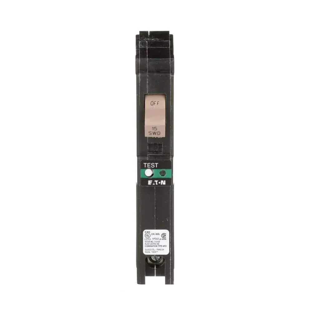 Eaton Wiring Devices CHFP120AF Circuit Breaker AFCI CH 20 A 1-Pole 120/240 Vac Plug Mounting