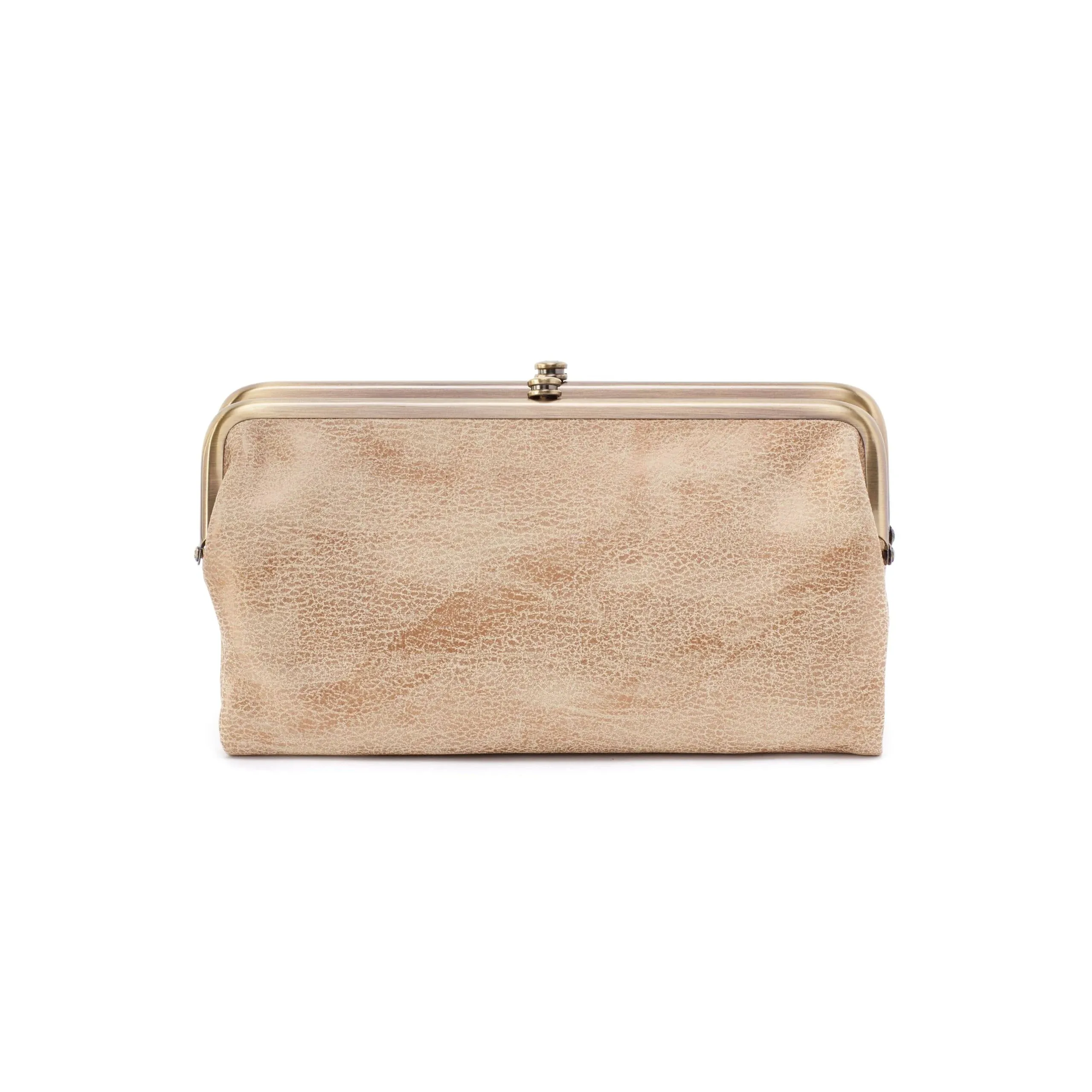 LAUREN CLUTCH WALLET GOLD LEAF