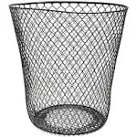 Essentials Wire Mesh Waste Basket (Black)