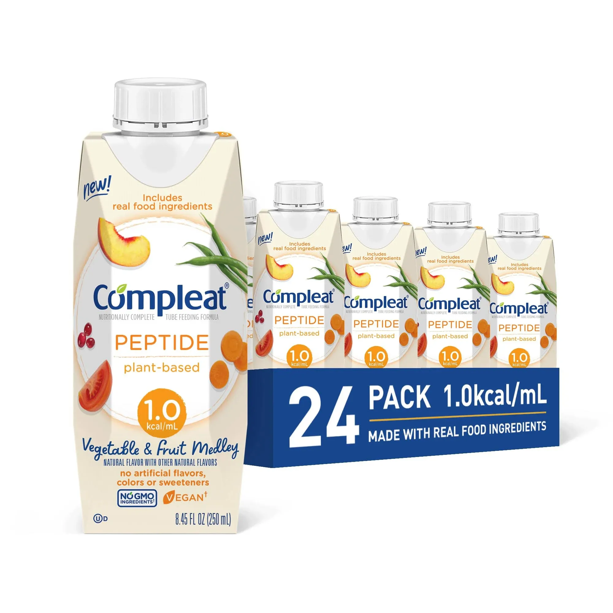 Compleat Vegetable and Fruit Medley Adult Nutrition Peptide, 8.45 Fluid Ounce -- 24 per case