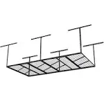 FLEXIMOUNTS Pro 4x8 Overhead Garage Storage Rack,Adjustable Garage Storage Organization Systerm,Heavy Duty Metal Garage Ceiling