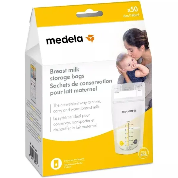 Medela Breast Milk Storage Bags 6oz/180ml - 50ct