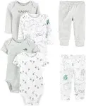 Simple Joys by Carter's Baby 6-Piece Bodysuits (Short and Long Sleeve) and Pants Set