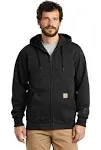 Carhartt Men&s Rain Defender Paxton Heavyweight Hooded Zip-Front Sweatshirt - Black