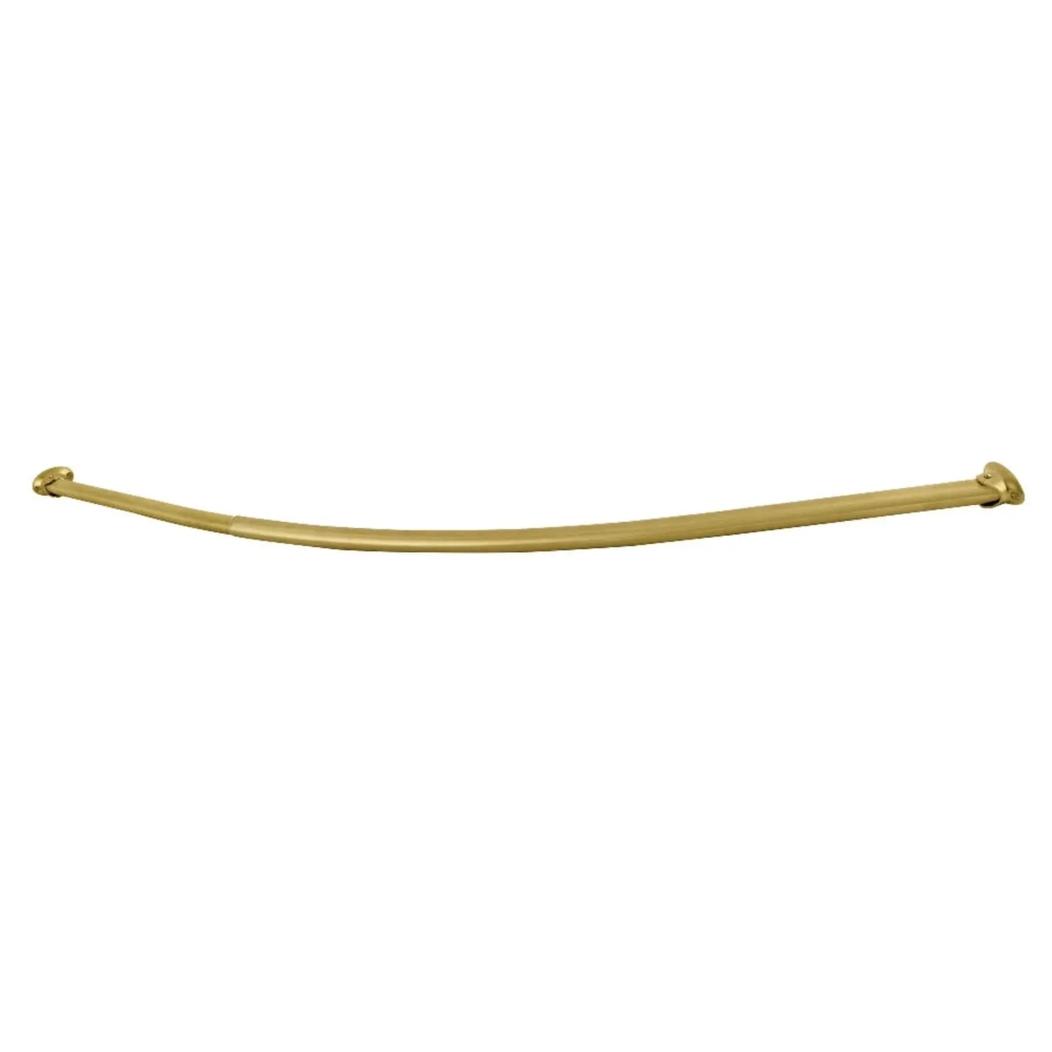 Kingston Brass Edenscape 47-Inch to 60-Inch Adjustable Curved Shower Curtain Rod - Brushed Brass