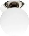 1-Light Globe Mount Wall Mount, Polished Nickel