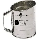 Norpro 3-Cup Stainless Steel Rotary Hand Crank Flour Sifter with 2 Wire Agitator