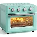 Costway - Air Fryer Toaster Oven 19 qt Dehydrate Convection Ovens w/ 5 Accessories - Mint Green