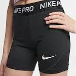 New Nike Big Kids Nike Pro logo-emblazoned waistband Shorts