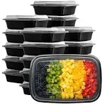 Comfy Package [50 Sets] 28 oz. Meal Prep Containers with Lids, 1 Compartment Lunch Containers, Bento Boxes, Food Storage Containers