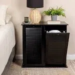 Tilt-out Cabinet Laundry Sorter with Shutter Front, Black