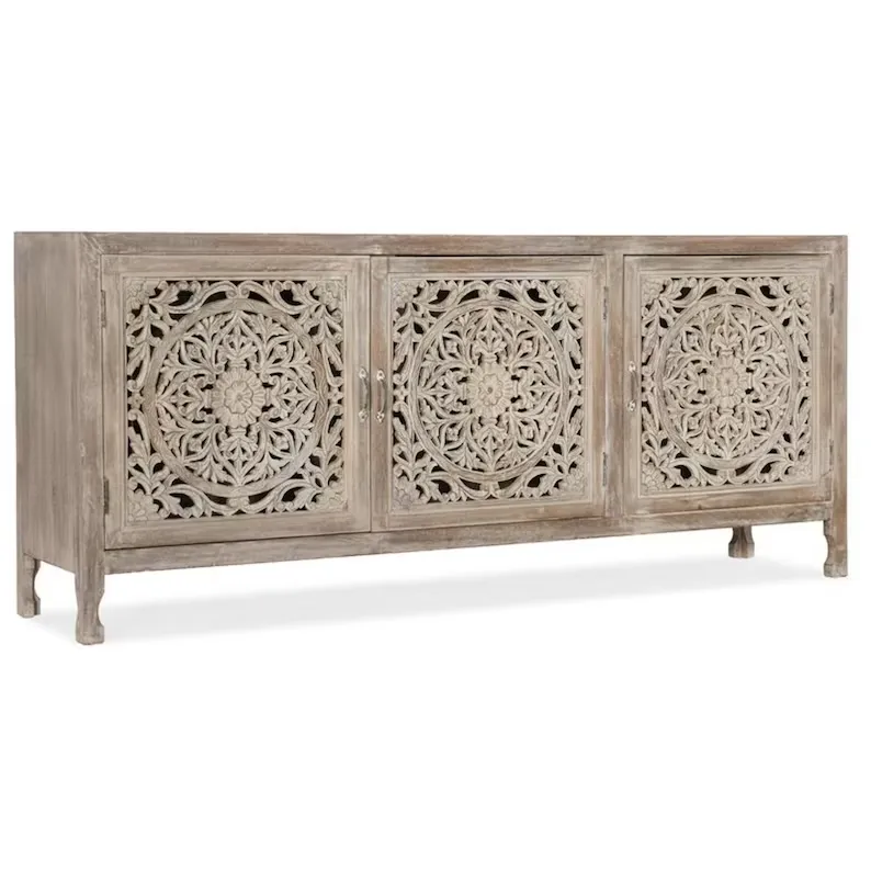 Solid Wood Hand Carved Buffet Sideboard | Indian Carving Buffet Sideboard | Antique Furniture