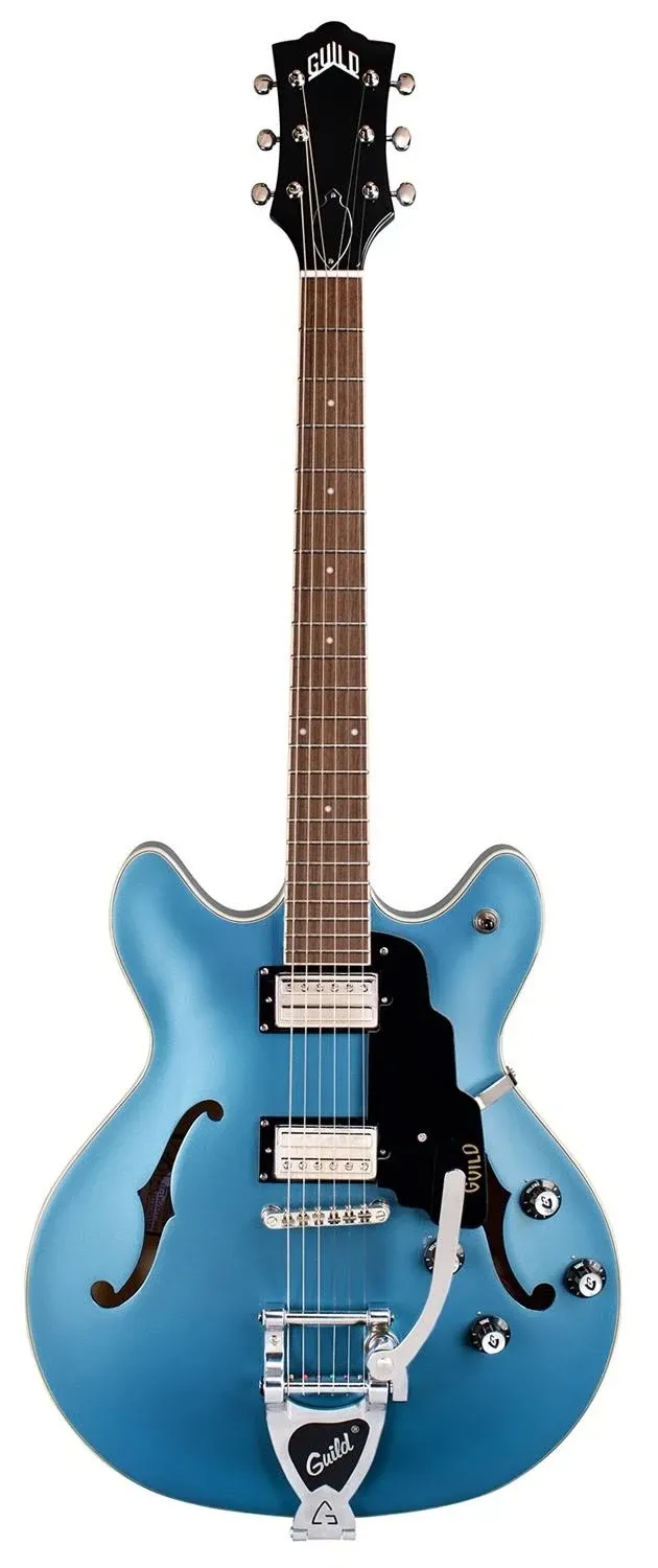 Guild Starfire I DC Vibrato Semi Hollowbody, Pelham Blue at Gear4music