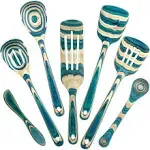 Baltique Mykonos Collection 7 Piece Cooking Utensil Set, Safe for Nonstick