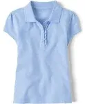 The Children's Place Girls' Short Sleeve Ruffle Pique Polo