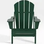 WestinTrends Outdoor Patio Folding Poly Adirondack Chair