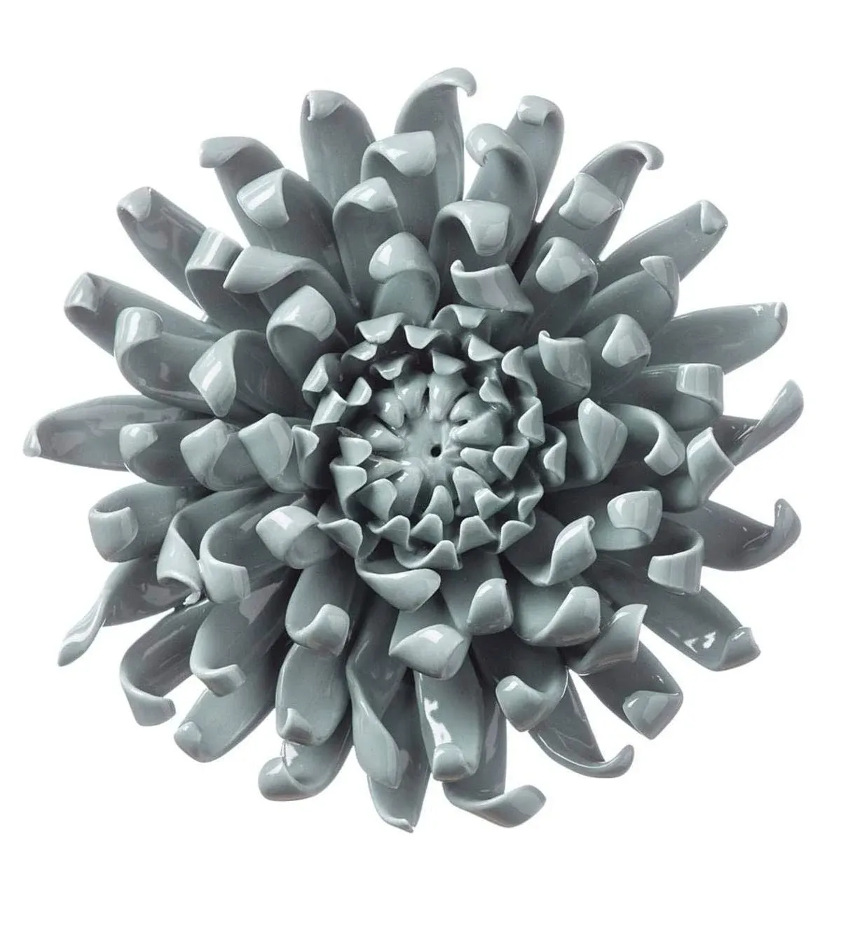 VivaTerra Ceramic Wall Flowers, 6" - Gray