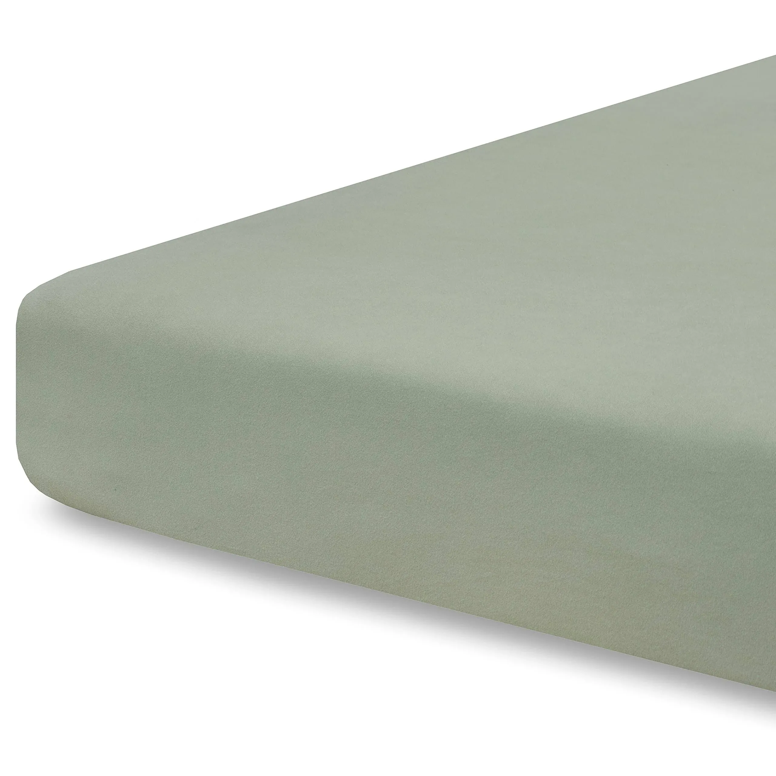 Pobibaby - Single Solid Premium Fitted Baby Standard Crib Sheet, Sage Green 