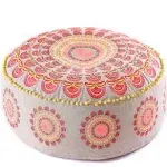 Yoga Décor Floor Cushion Cover Red Moroccan Seating Area Boho Floor Pillow Ac...