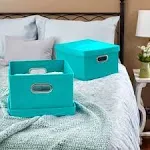 Household Essentials 2 Piece Box Set with Lids, Aqua