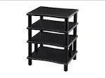 Monolith 4 Tier Audio Stand XL - Black, Open Air Design, Each Shelf Supports Up