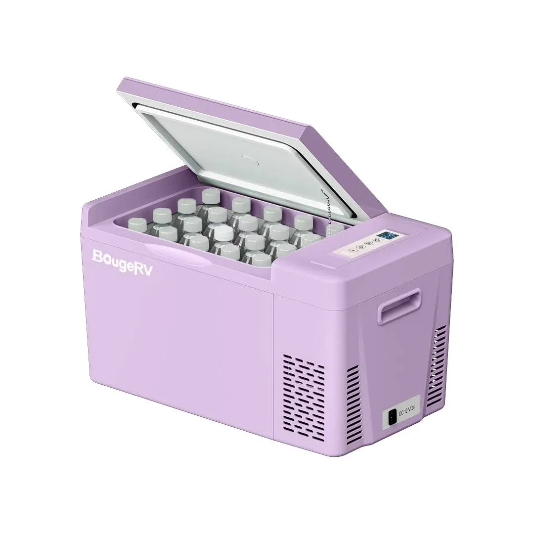 BougeRV 12V 23 Quart Colorful Purple Mini Fridge