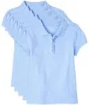 The Children's Place Girls' Short Sleeve Ruffle Pique Polo