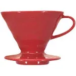 Hario V60 02 Coffee Plastic Dripper Red