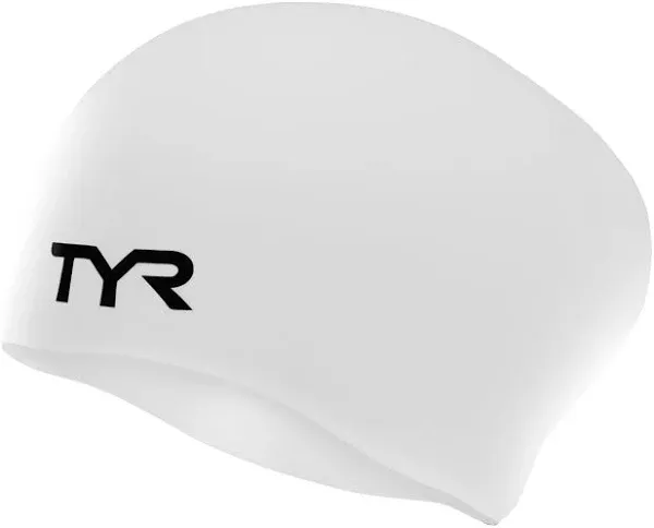 TYR Long Hair Wrinkle-Free Silicone Adult Swim Cap