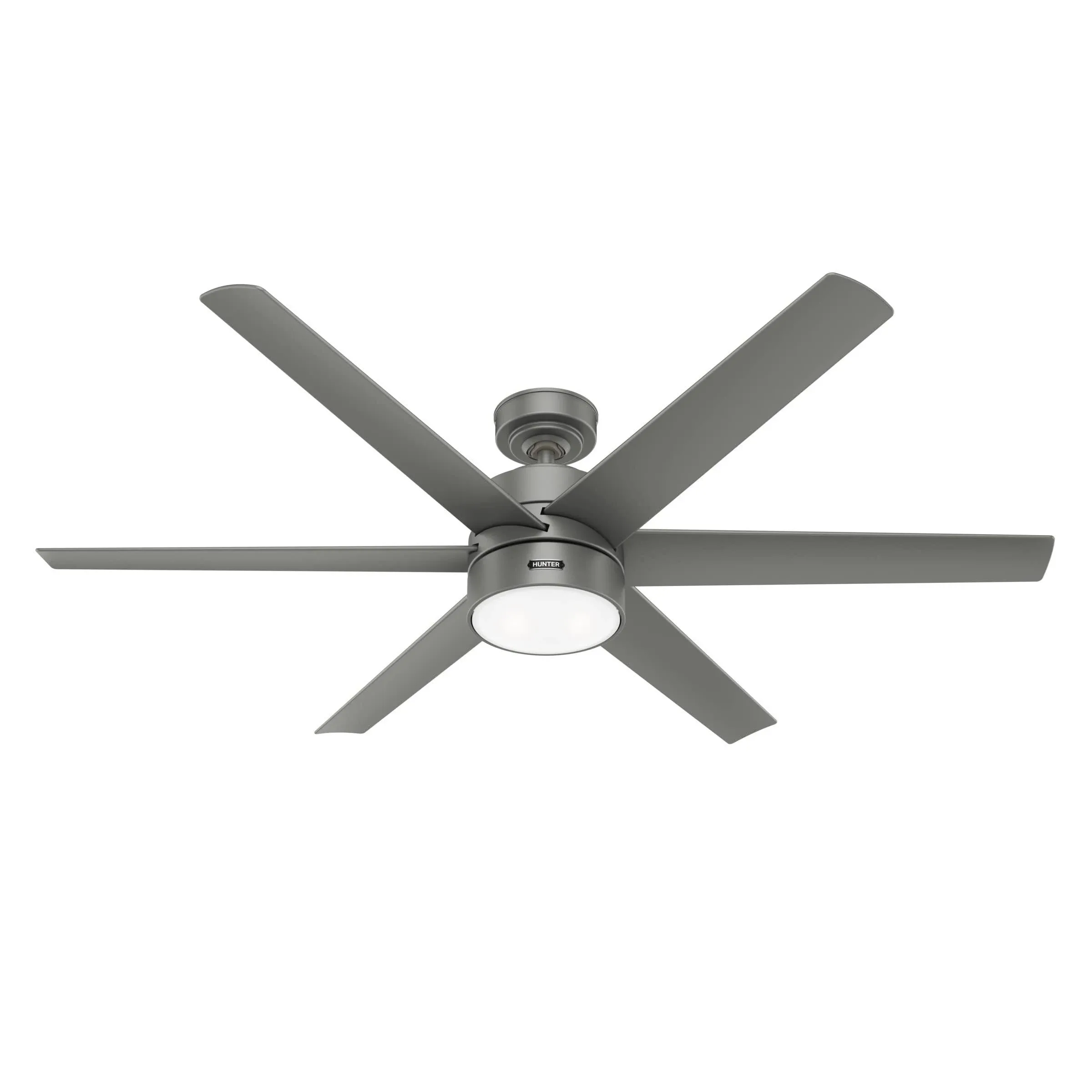 Hunter 60&#034; Solaria Outdoor Ceiling Fan w/ LED Light Wall Control Industrial